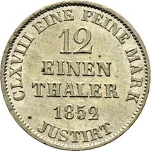 1/12 Thaler 1852  B 
