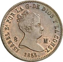8 Maravedís 1855 Ba   "Denomination on obverse"
