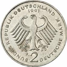 2 Mark 1991 F   "Franz Josef Strauß"