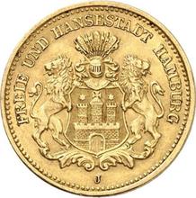 5 марок 1877 J   "Гамбург"