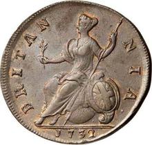 Halfpenny 1732    "Young Head"