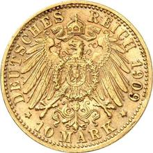 10 Mark 1909 F   "Wurtenberg"