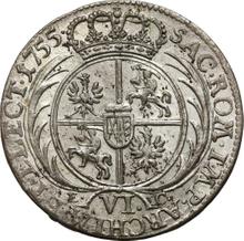 6 Groszy (Szostak) 1755  EC  "Crown"