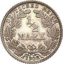 1/2 marki 1908 F  