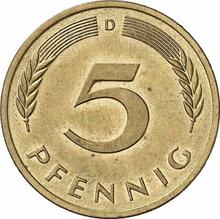 5 Pfennig 1986 D  