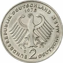 2 Mark 1975 D   "Theodor Heuss"