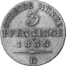 3 Pfennige 1830 D  