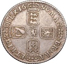 Shilling 1696 C   "First laureated bust"