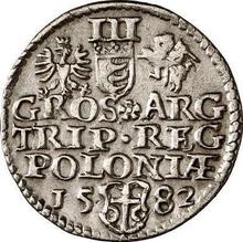 3 Groszy (Trojak) 1582    "Large head"