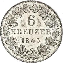 6 Kreuzer 1843   