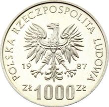1000 Zlotych 1987 MW  ET "Olympiade in Seoul 1988" (Probe)