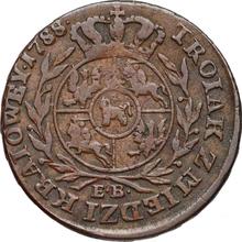 3 Groszy (Trojak) 1788  EB  "Z MIEDZI KRAIOWEY"