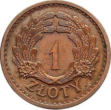 1 Zloty 1928    "Spikelets wreath" (Pattern)