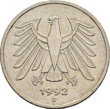 5 марок 1992 D  