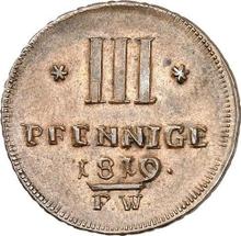 3 Pfennige 1819  F.W. 