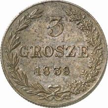 3 Grosze 1838 MW   "Fan tail"