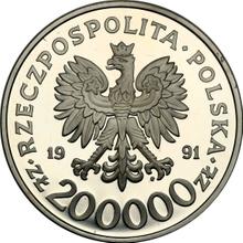 200000 Zlotych 1991 MW   "Gewichtheben"