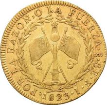 8 Escudos 1823 So FI 