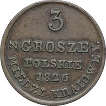 3 Grosze 1826  IB  "Z MIEDZI KRAIOWEY"