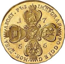 10 Roubles 1755 СПБ   "Portrait by B. Scott"