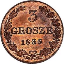 3 Grosze 1836 MW   "Fan tail"