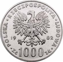 1000 Zlotych 1982 MW  SW "Papst Johannes Paul II" (Probe)