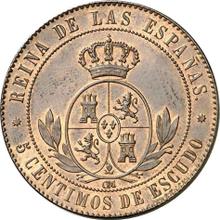5 Céntimos de escudo 1867  OM 
