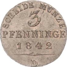 3 Pfennig 1842 D  