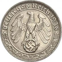 50 Reichspfennig 1938 D  