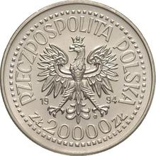 20000 Zlotych 1994 MW  RK "Opening of New Building of the State Mint"