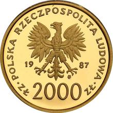 2000 Zlotych 1987 MW  SW "Papst Johannes Paul II"