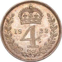 4 пенса (1 Грот) 1933   