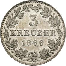 3 Kreuzer 1866   