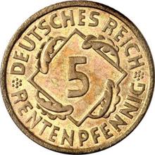 5 Rentenpfennig 1924 D  