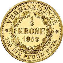 1/2 Krone 1862  B 