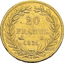 20 Francs 1831 B   "Impressed edge"