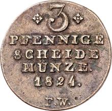 3 Pfennig 1824  F.W. 