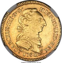 2 Escudos 1768 Mo MF 