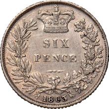 Sixpence 1863   