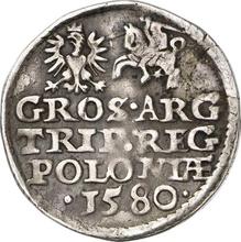 3 Groszy (Trojak) 1580    "Small head"
