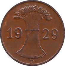 1 reichspfennig 1929 D  