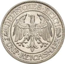 5 Reichsmark 1931 G   "Oak Tree"