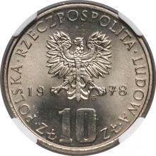 10 Zlotych 1978 MW   "Bolesław Prus"