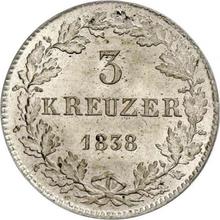 3 Kreuzer 1838   