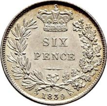 Sixpence 1839   