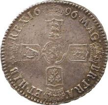 Halfcrown 1696 N   "Small Shields"