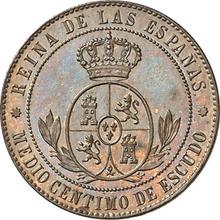 1/2 Céntimo de escudo 1866   