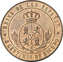 5 Céntimos de escudo 1867  OM 