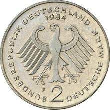 2 marcos 1984 F   "Theodor Heuss"