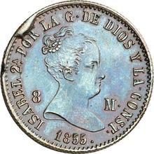 8 Maravedís 1855 Ba   "Denomination on obverse"